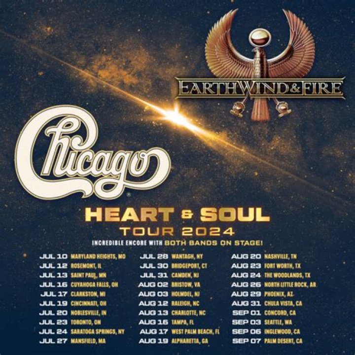 Chicago And Earth Wind & Fire Announce The Heart & Soul Tour For 2024