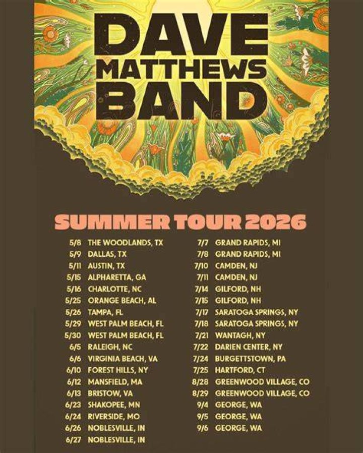 Dave Matthews Band Announces US Summer Tour
