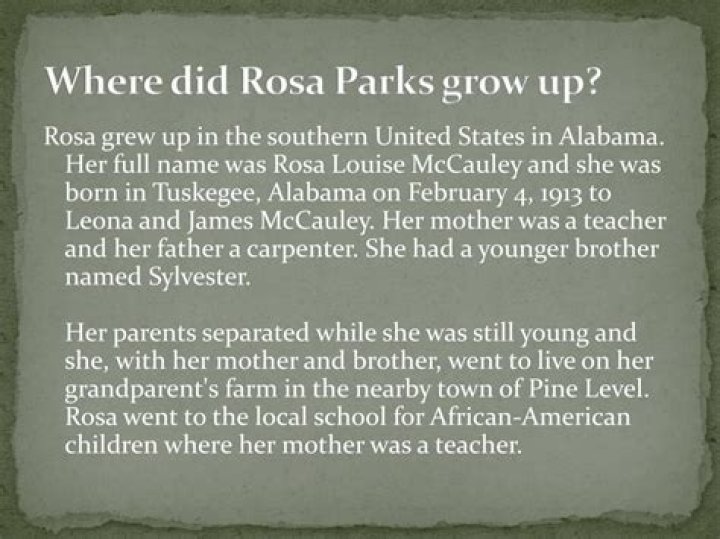 Where Did Rosa Parks Grow Up?